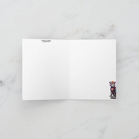 SUGARSKULL NIRVANA Hundehalloween Karte (Innenseite)