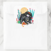 SUGARSKULL NIRVANA Hundehalloween Quadratischer Aufkleber (Tasche)