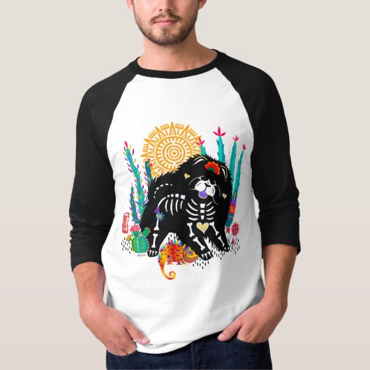 SUGARSKULL NIRVANA Hundehalloween T-Shirt (Vorderseite)