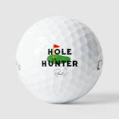 Suggestive Hole Hunter Golf Meme, Monogram Custom Golfball (Vorderseite)