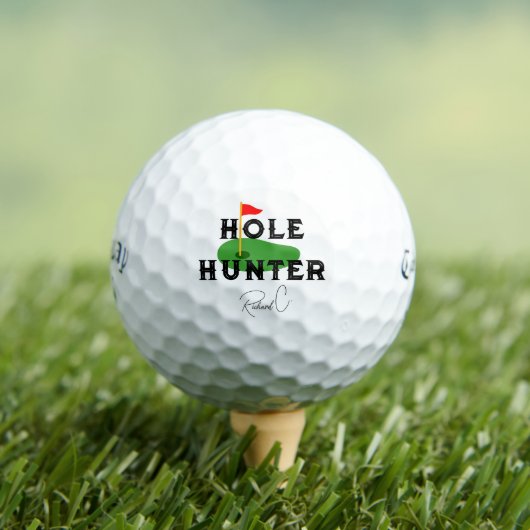 Suggestive Hole Hunter Golf Meme, Monogram Custom Golfball (Insitu T-Shirt)