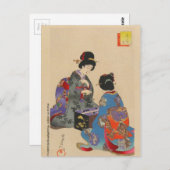 Sugoroku-Spiel von Toyohara Chikanobu Postkarte (Vorne/Hinten)