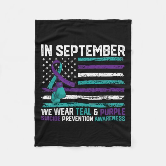 Suicide Awareness 2024 In September We Wear Teal P Fleecedecke (Vorderseite)