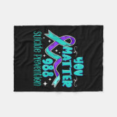 Suicide Awareness - 988 Shirt - Suicide Prevention Fleecedecke (Vorderseite (Horizontal))