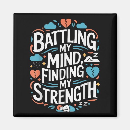 Suicide Awareness Depression Anxiety Mental Health Magnet (Vorne)