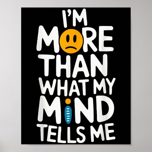 Suicide Awareness Depression Anxiety Mental Health Poster (Vorne)