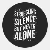 Suicide Awareness Depression Anxiety Mental Health Runder Aufkleber (Vorderseite)