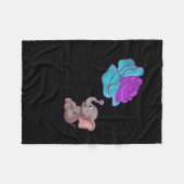 Suicide Awareness Flower Elephant Ribbon Graphic Fleecedecke (Vorderseite (Horizontal))