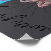 Suicide Awareness Flower Elephant Ribbon Graphic  Poster (Ecke)