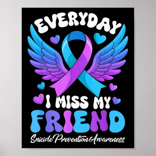 Suicide Awareness Friend Suicide Prevention Awaren Poster (Vorne)
