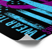 Suicide Awareness Month America Flag In Memory Of Poster (Ecke)