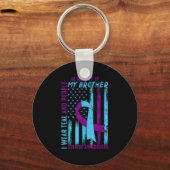 Suicide Awareness Month America Flag In Memory Of  Schlüsselanhänger (Vorderseite)