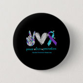 Suicide Awareness Peace Love Prevention 1  Button (Vorderseite)