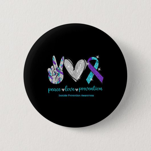 Suicide Awareness Peace Love Prevention 1  Button (Vorderseite)
