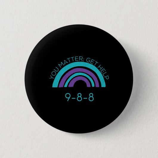 Suicide Awareness Prevention 988 Button (Vorderseite)