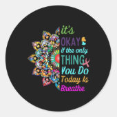 Suicide Awareness Semicolon 988 S 1 Runder Aufkleber (Vorderseite)