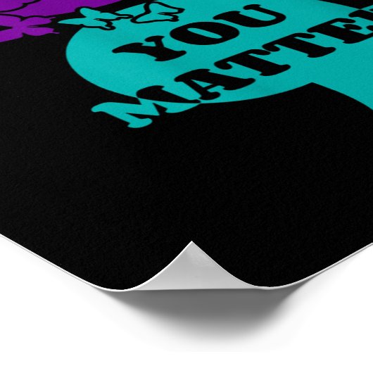 Suicide Awareness Semicolon You Poster (Ecke)