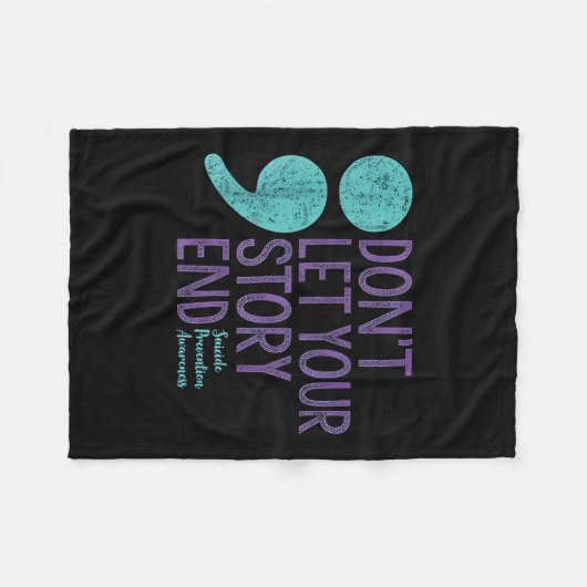 Suicide Awareness Shirt For Women Don't Let Your S Fleecedecke (Vorderseite (Horizontal))