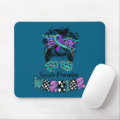 Suicide Awareness Shirt Messy Bun Hair Suicide Pre Mousepad (Mit Mouse)