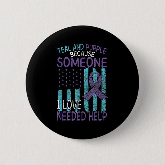 Suicide Awareness Suicide Prevention Suprt Survivo Button (Vorderseite)