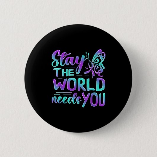 Suicide Awareness Suicide Prevention Suprt Survivo Button (Vorderseite)