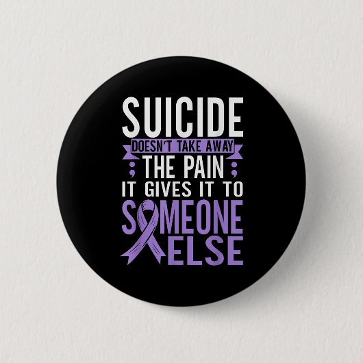 Suicide Awareness Suicide Prevention Suprt Survivo Button (Vorderseite)