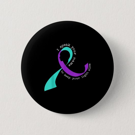 Suicide Awareness Suicide Prevention Suprt Survivo Button (Vorderseite)