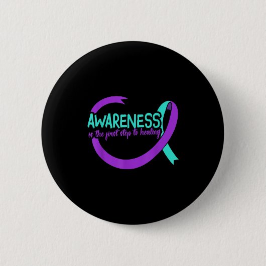 Suicide Awareness Suicide Prevention Suprt Survivo Button (Vorderseite)