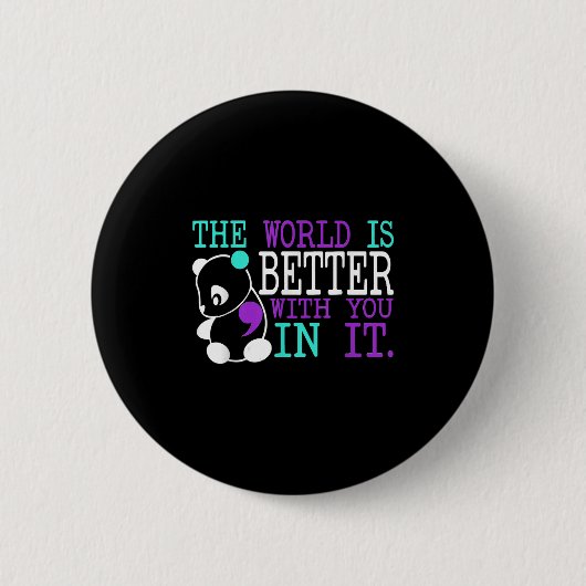 Suicide Awareness Suicide Prevention Suprt Survivo Button (Vorderseite)