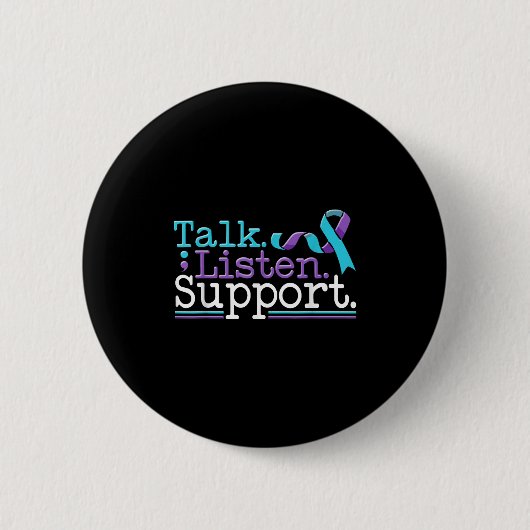 Suicide Awareness Suicide Prevention Suprt Survivo Button (Vorderseite)