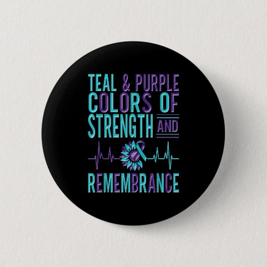 Suicide Awareness Suicide Prevention Suprt Survivo Button (Vorderseite)