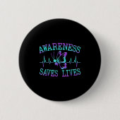 Suicide Awareness Suicide Prevention Suprt Survivo Button (Vorderseite)