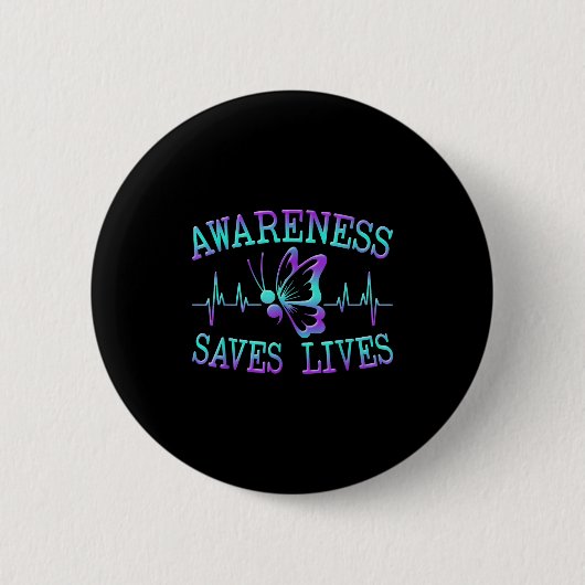 Suicide Awareness Suicide Prevention Suprt Survivo Button (Vorderseite)
