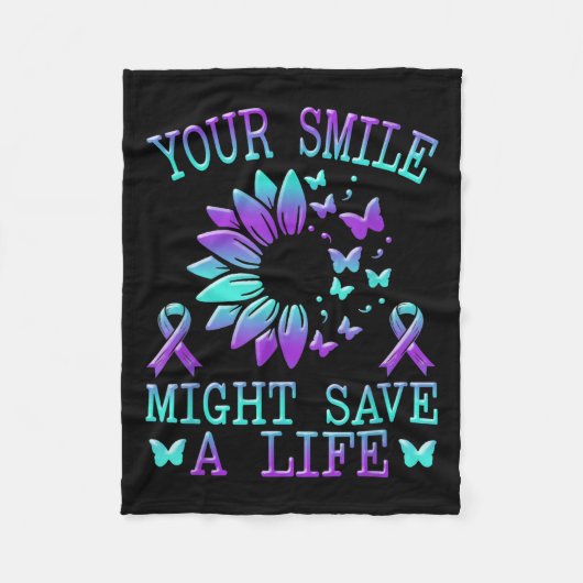 Suicide Awareness Suicide Prevention Suprt Survivo Fleecedecke (Vorderseite)