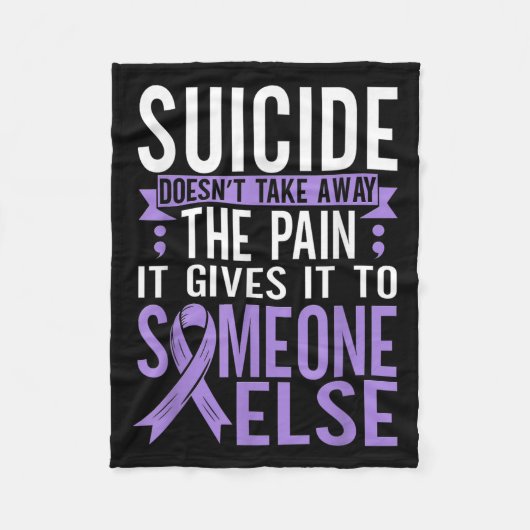 Suicide Awareness Suicide Prevention Suprt Survivo Fleecedecke (Vorderseite)