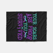 Suicide Awareness Suicide Prevention Suprt Survivo Fleecedecke (Vorderseite (Horizontal))