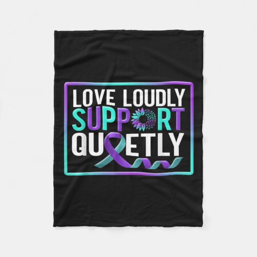 Suicide Awareness Suicide Prevention Suprt Survivo Fleecedecke (Vorderseite)