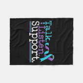 Suicide Awareness Suicide Prevention Suprt Survivo Fleecedecke (Vorderseite (Horizontal))