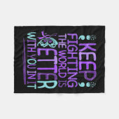 Suicide Awareness Suicide Prevention Suprt Survivo Fleecedecke (Vorderseite (Horizontal))