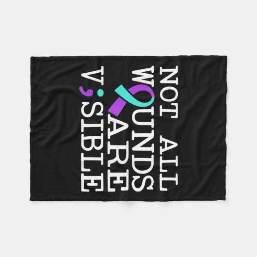 Suicide Awareness Suicide Prevention Suprt Survivo Fleecedecke (Vorderseite (Horizontal))