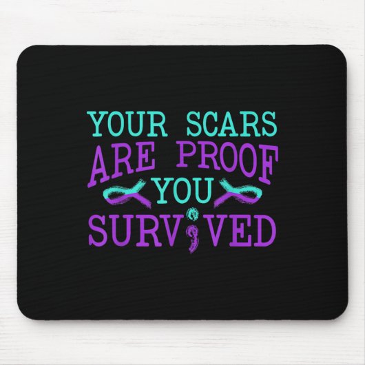 Suicide Awareness Suicide Prevention Suprt Survivo Mousepad (Vorne)