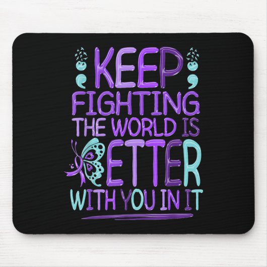 Suicide Awareness Suicide Prevention Suprt Survivo Mousepad (Vorne)
