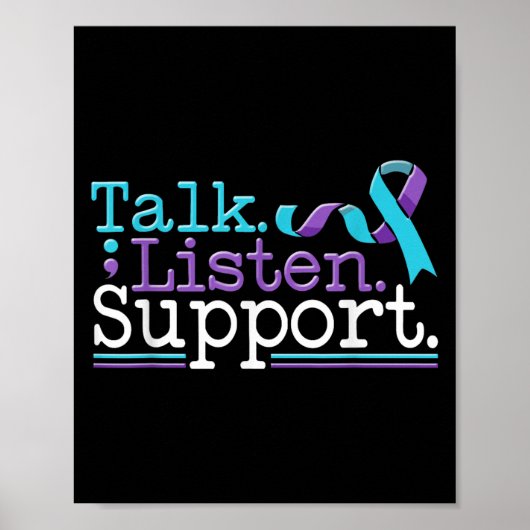 Suicide Awareness Suicide Prevention Suprt Survivo Poster (Vorne)