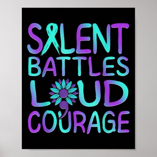 Suicide Awareness Suicide Prevention Suprt Survivo Poster (Vorne)