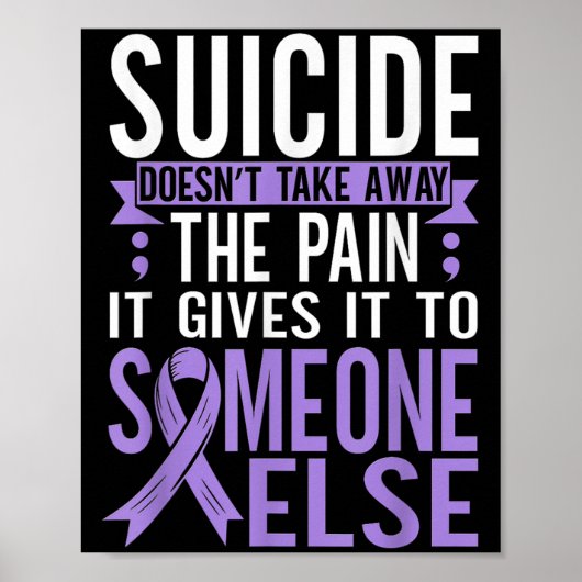 Suicide Awareness Suicide Prevention Suprt Survivo Poster (Vorne)