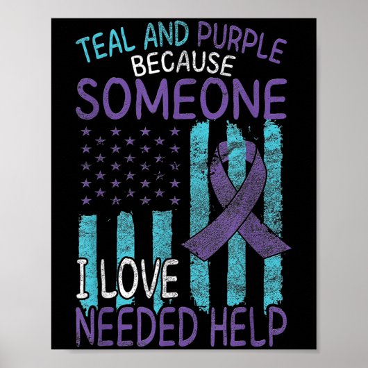 Suicide Awareness Suicide Prevention Suprt Survivo Poster (Vorne)