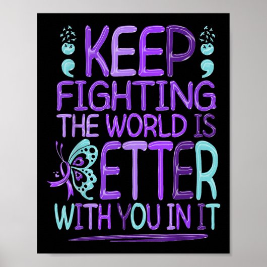 Suicide Awareness Suicide Prevention Suprt Survivo Poster (Vorne)