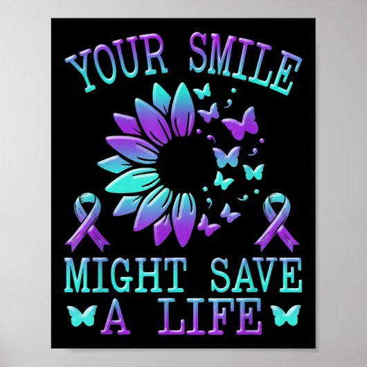 Suicide Awareness Suicide Prevention Suprt Survivo Poster (Vorne)