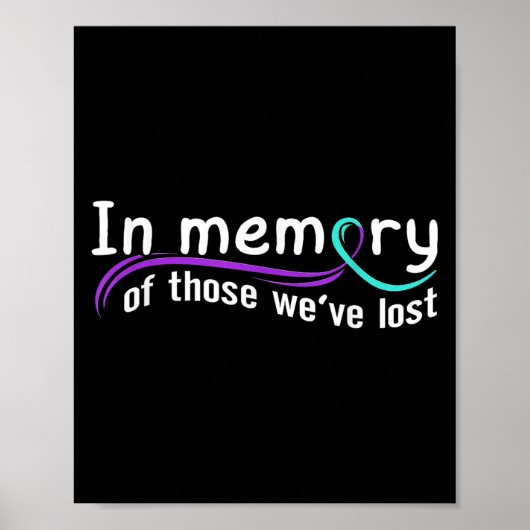 Suicide Awareness Suicide Prevention Suprt Survivo Poster (Vorne)