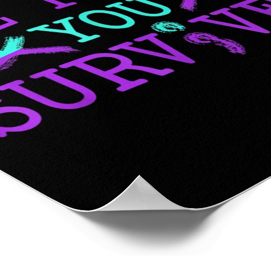 Suicide Awareness Suicide Prevention Suprt Survivo Poster (Ecke)